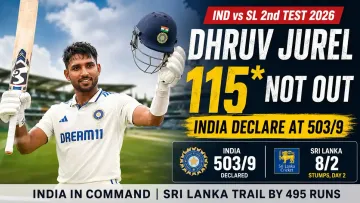Dhruv Jurel celebrates his unbeaten 115 during India vs Sri Lanka 2nd Test in Colombo