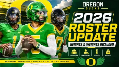 Oregon Ducks 2026 football roster update with player heights and weights